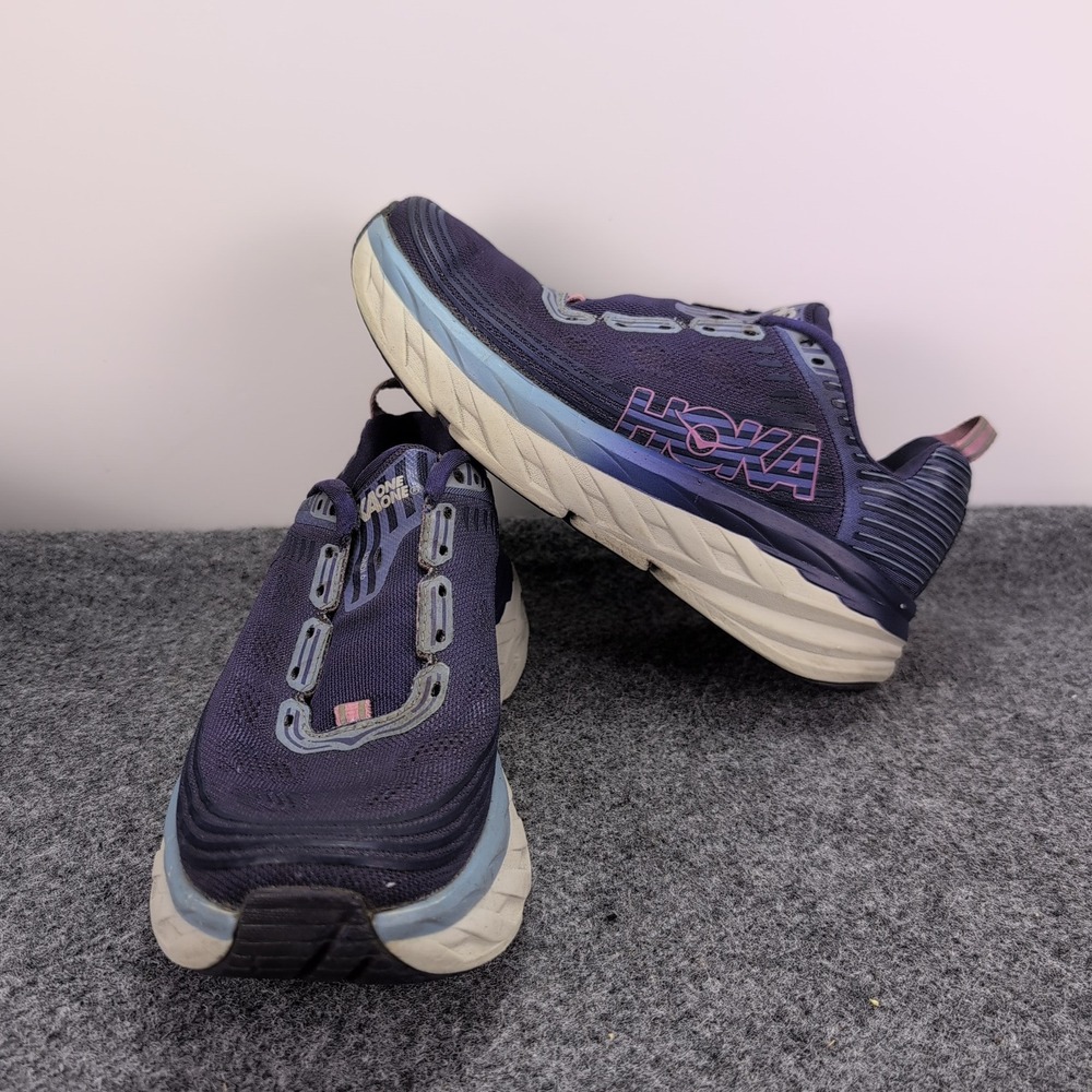 Hoka One One Bondi 6 Running Shoes Womens 7.5 Blue Marlin 1019270 MBRB Sneaker